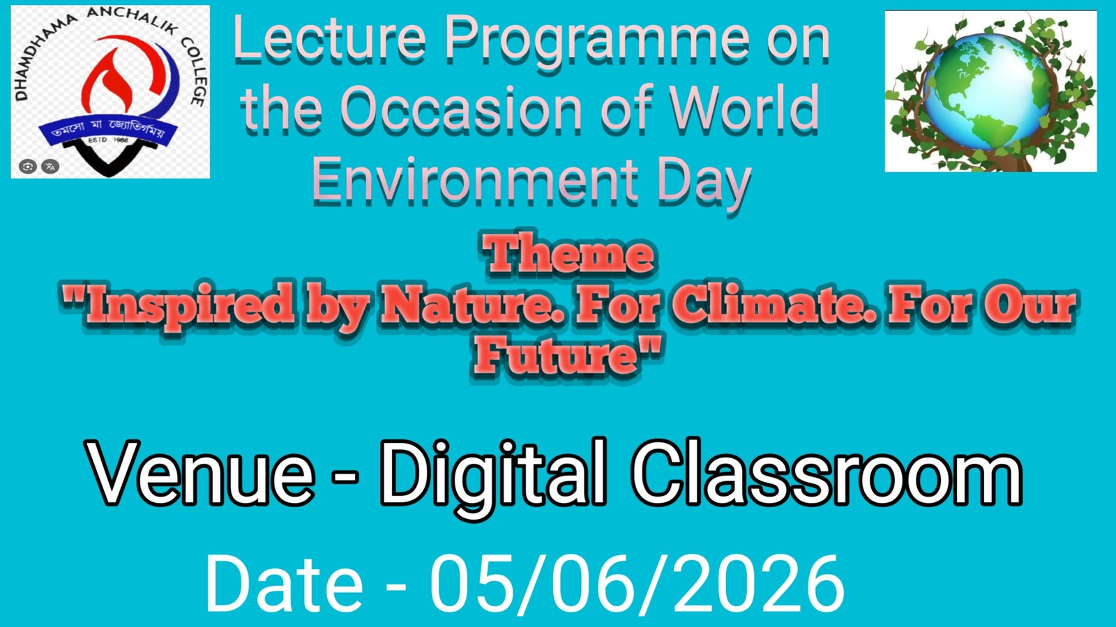 Lecture Programme on the occasion of Environment Day